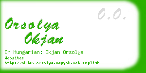 orsolya okjan business card